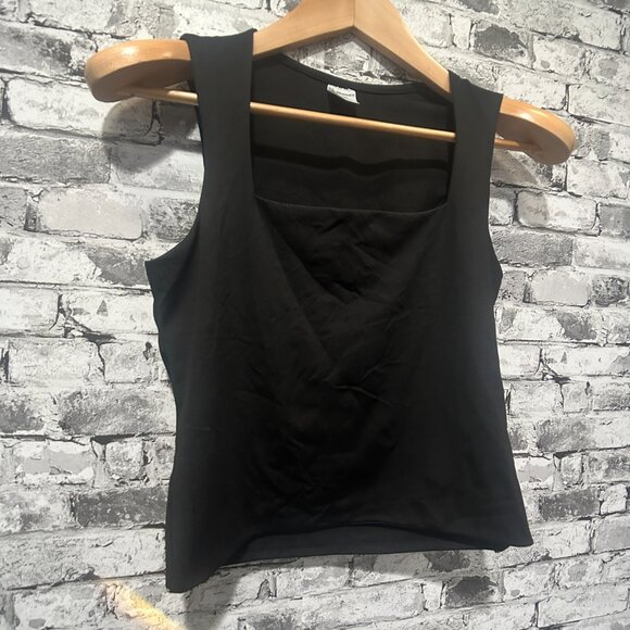 EUC No Boundaries Square Neck Black Tank Top Size Medium - Picture 2 of 11